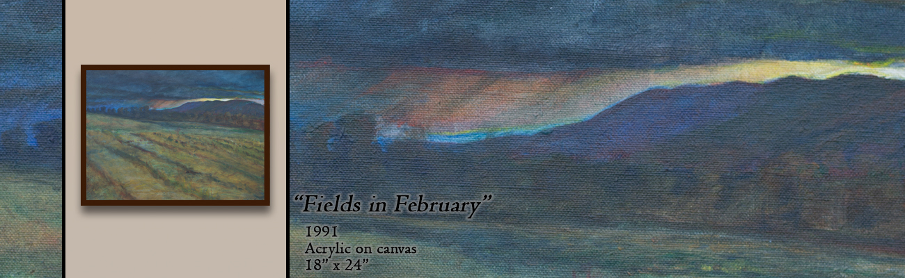 Oil Painting: Fields in February