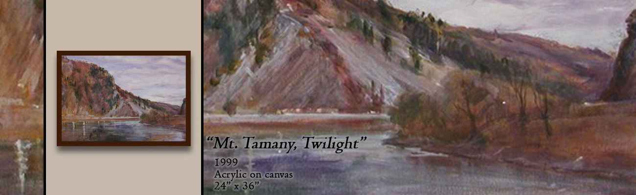 Acrylic Painting, Mt. Tammany, Twilight