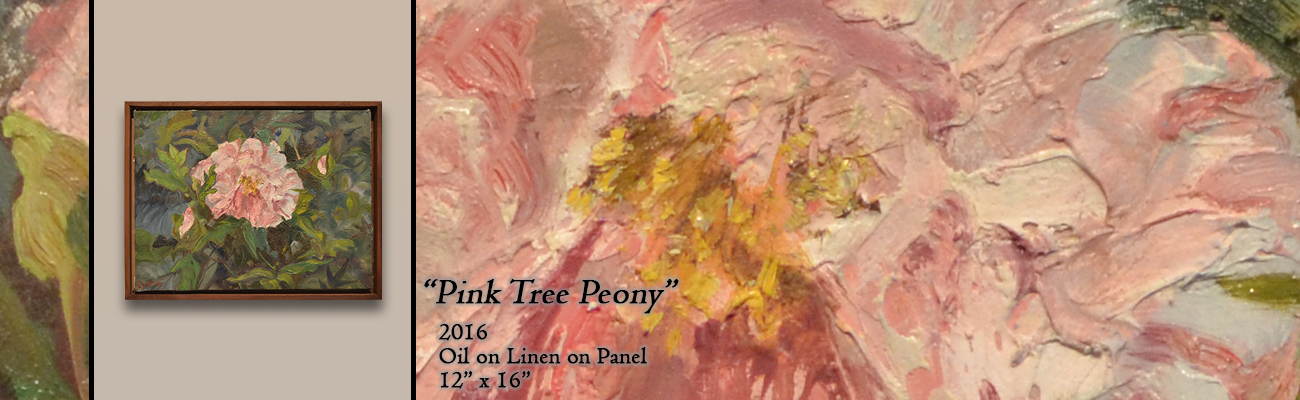 Oil Painting: Pink Tree Peony