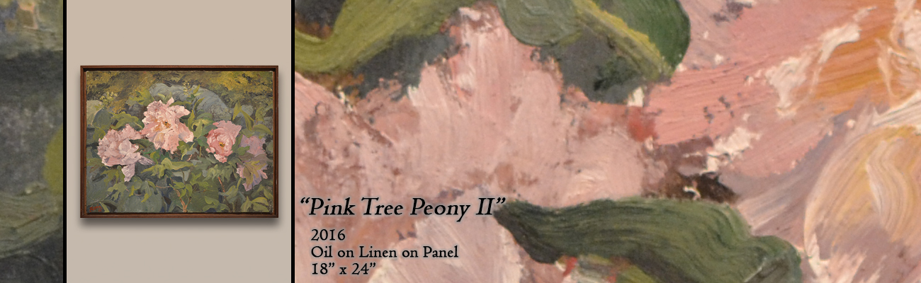 Oil Painting: Pink Tree Peony II