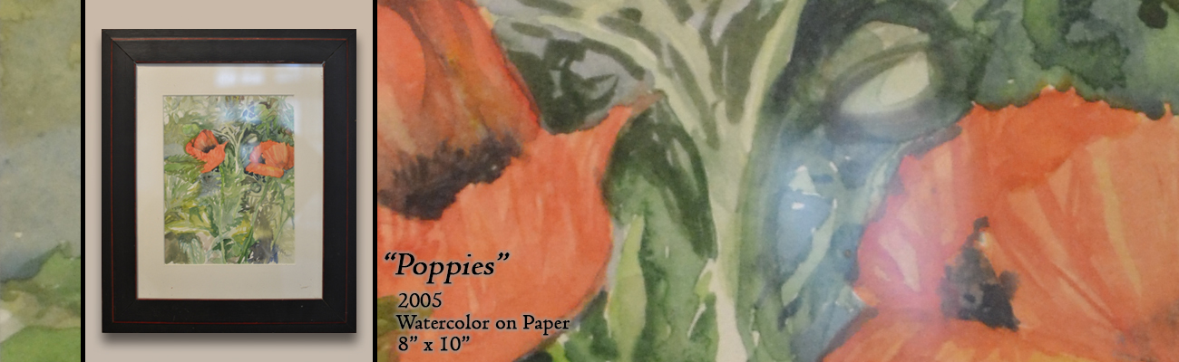 Watercolor Painting: Poppies