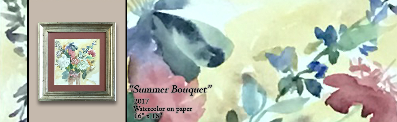 Watercolor Painting: Summer Bouquet