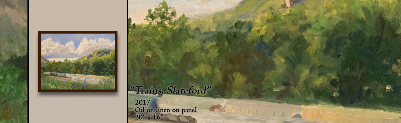 Oil Painting, Trains, Slateford