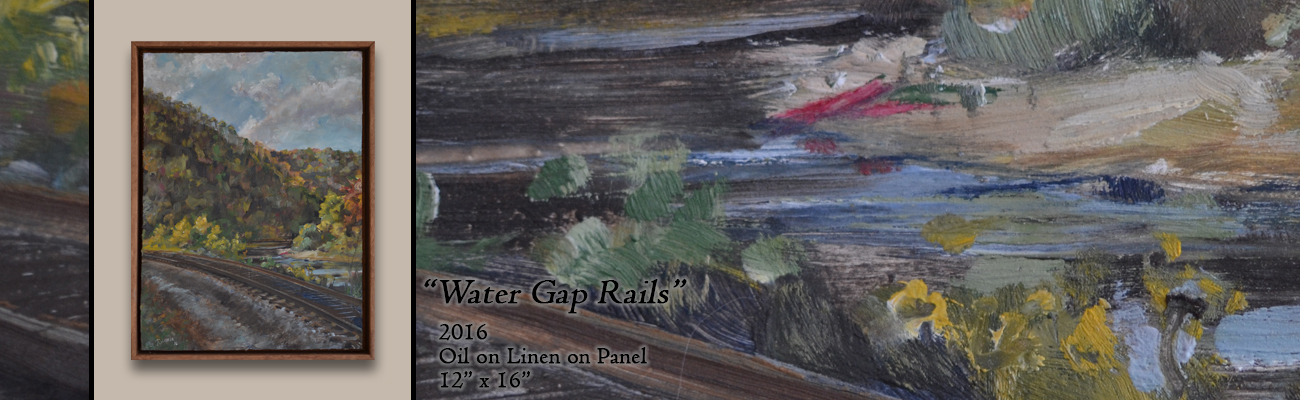 Oil Painting,Water Gap Rails
