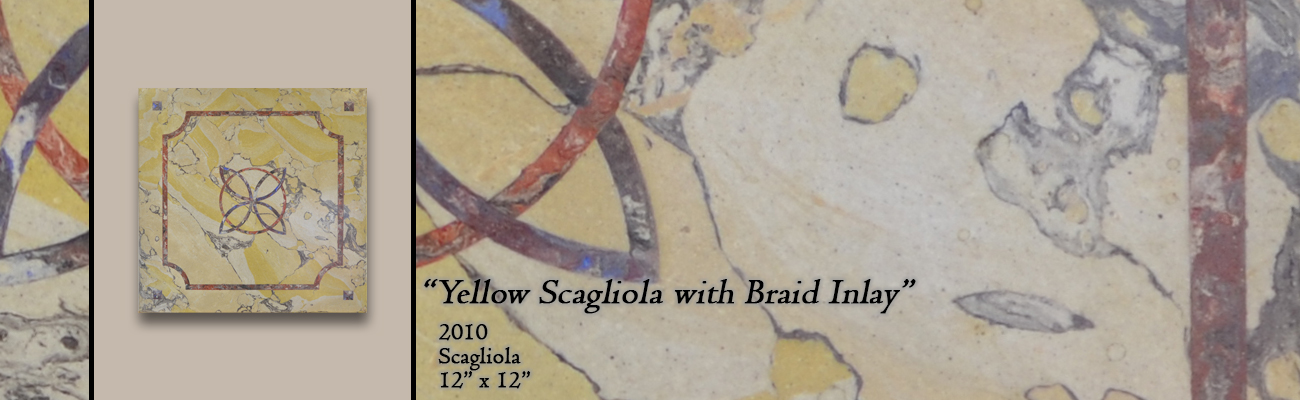 Yellow Scagliola with Braid Inlay